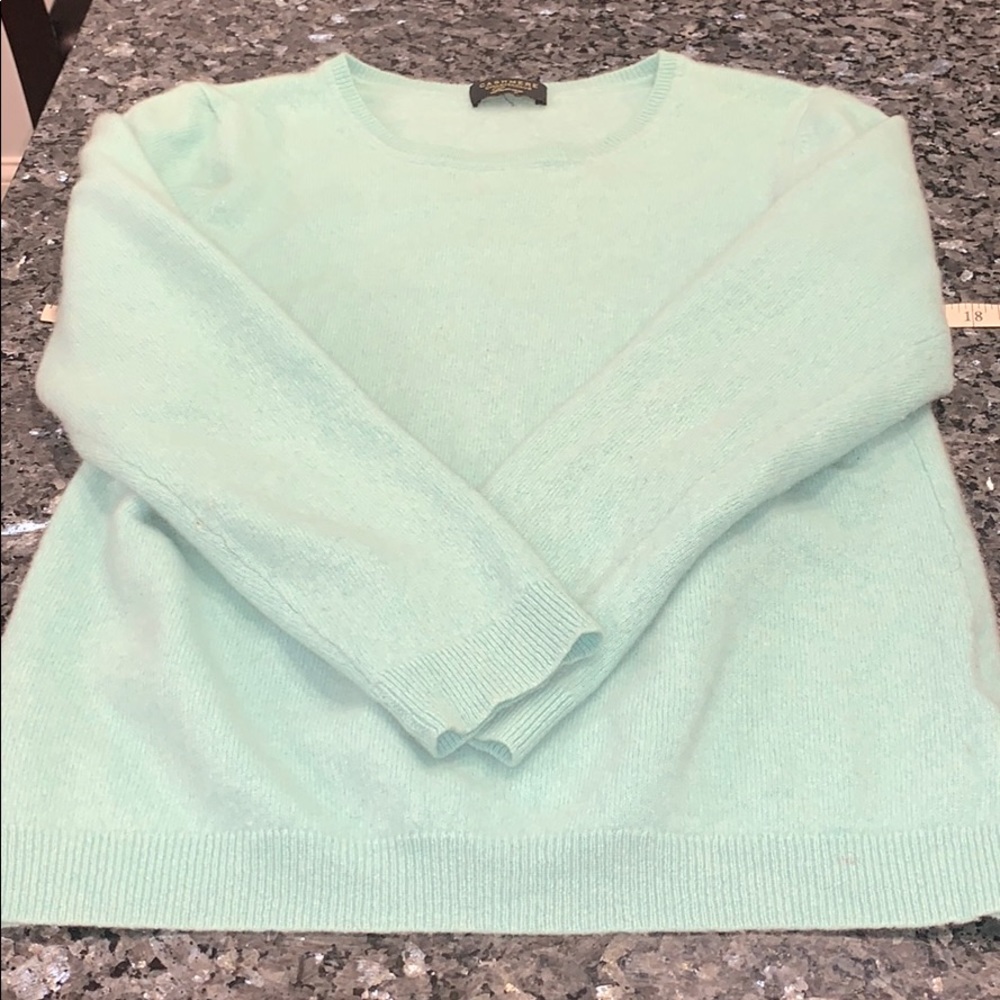 Cashmere aqua turquoise sweater